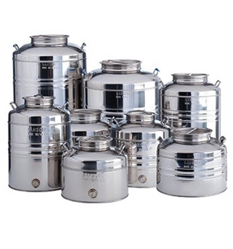 Inox füles kanna 100 l csappal másolata