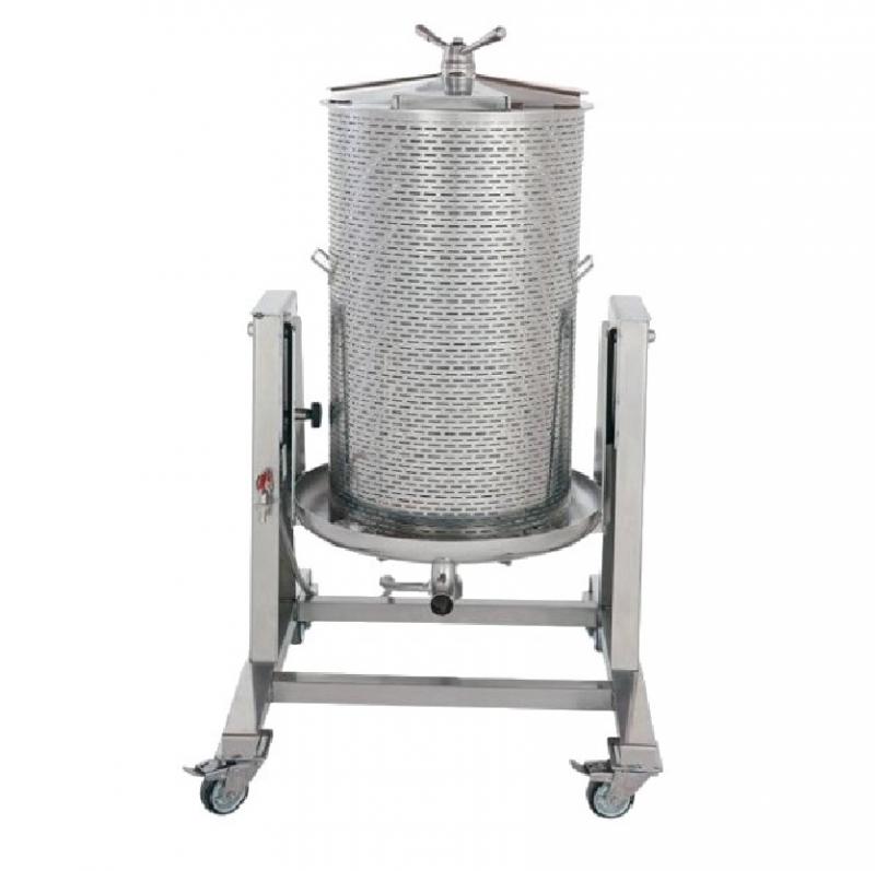 Inox szőlőprés, gyümölcsprés 100 l Szűrőhálóval, vízprés ingyen szállítva