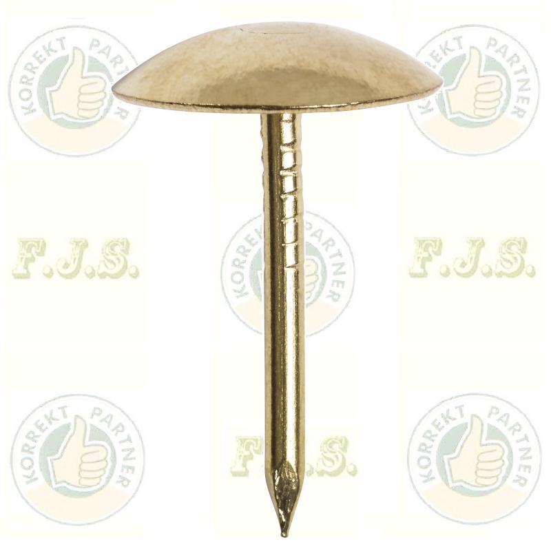 Kárpitosszeg sárga Hossza: 15 mm, fej átmérő: 8,5 mm