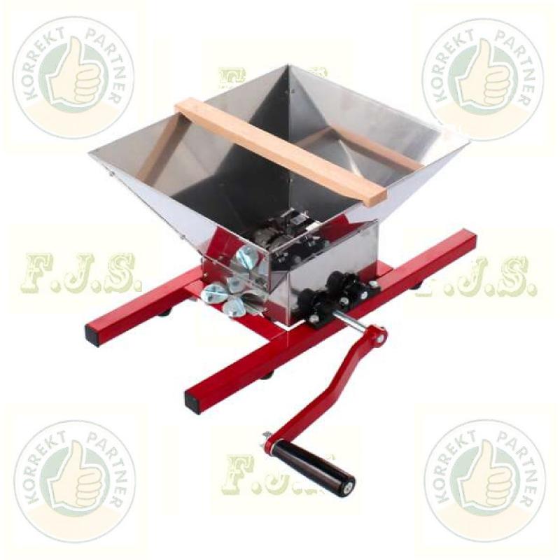 Kézi gyümölcsdaráló garattal 15 L  hordóra, kádra gyümölcsmalom