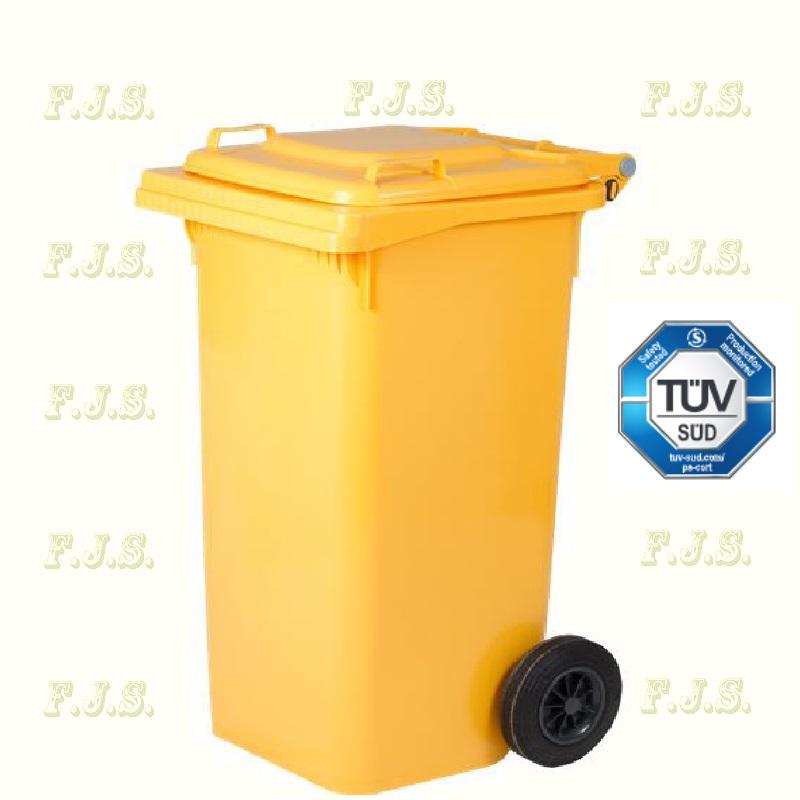 Kuka 120 literes sárga Olasz szelektív kültéri Kerekes háztartási szemetes CE 120 l