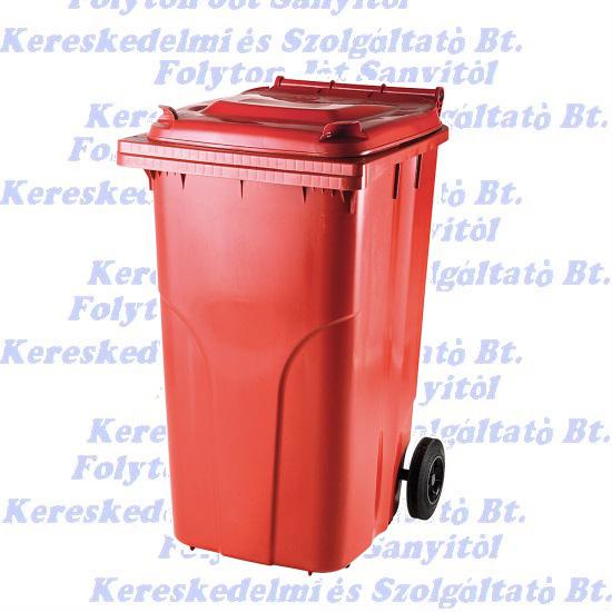 Kuka 240 literes piros kültéri kerekes háztartási szemetes CE 240l