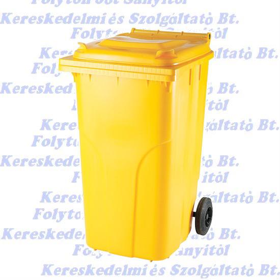 Kuka 240 literes sárga kültéri kerekes szemetes CE 240 l
