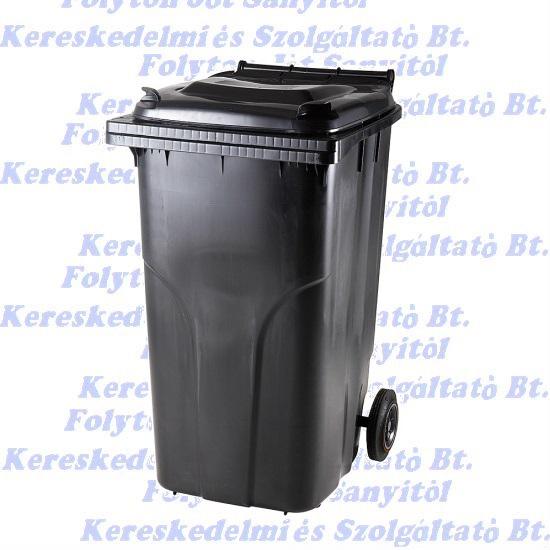Kuka 240l fekete kültéri kerekes háztartási szemetes CE