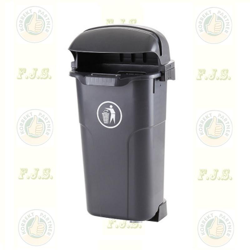 Kuka 50l fekete kültéri Oszlopra szerelhető utcai szemetes oszlop nélkül