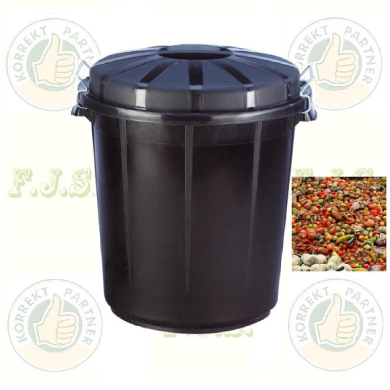 Kuka gasztro 75 literes fekete fedéllel étel-hulladékgyűjtő, háztartási hulladékhoz 75 l