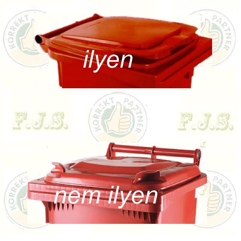 Kukafedél 120l piros háztartási szemetes CE