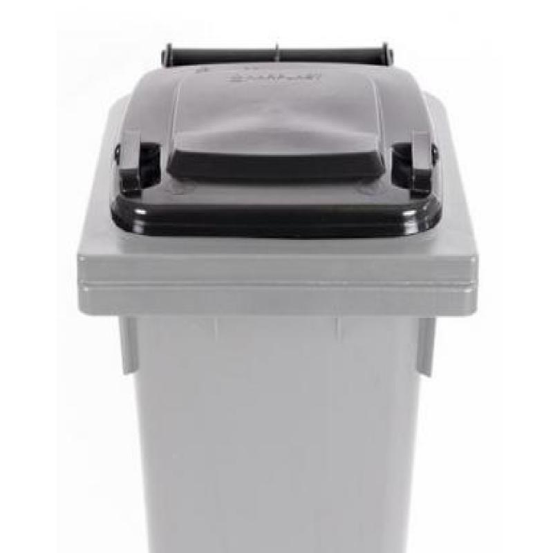 Kukafedél 80l fekete Háztartási kültéri kerekes szemetes