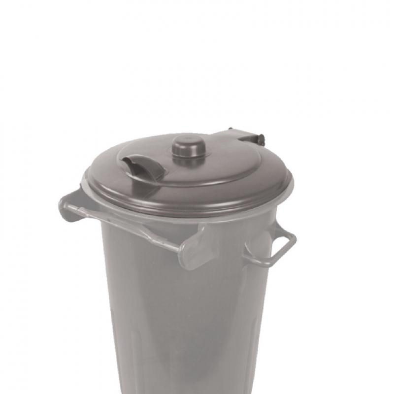 Kukafedél kerek 85l fekete háztartási szemetes