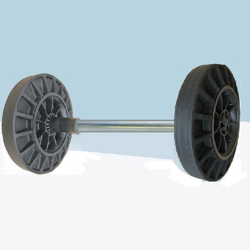 kukakerék 2db + 60l horganyzott tengely kerekes háztartási szemetes kukához