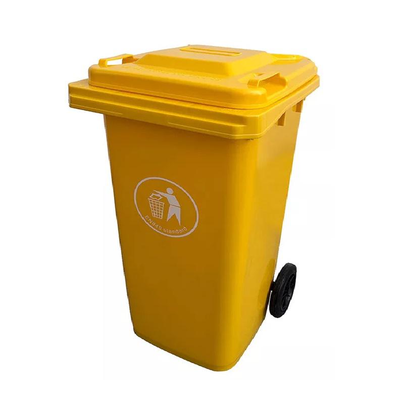 Leziter Kuka 120l sárga kültéri Kerekes háztartási szemetes CE