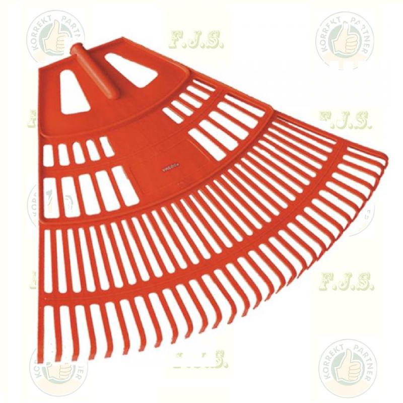 Lombseprű nagy műanyag 75cm íves narancssárga fej nyél nélkül