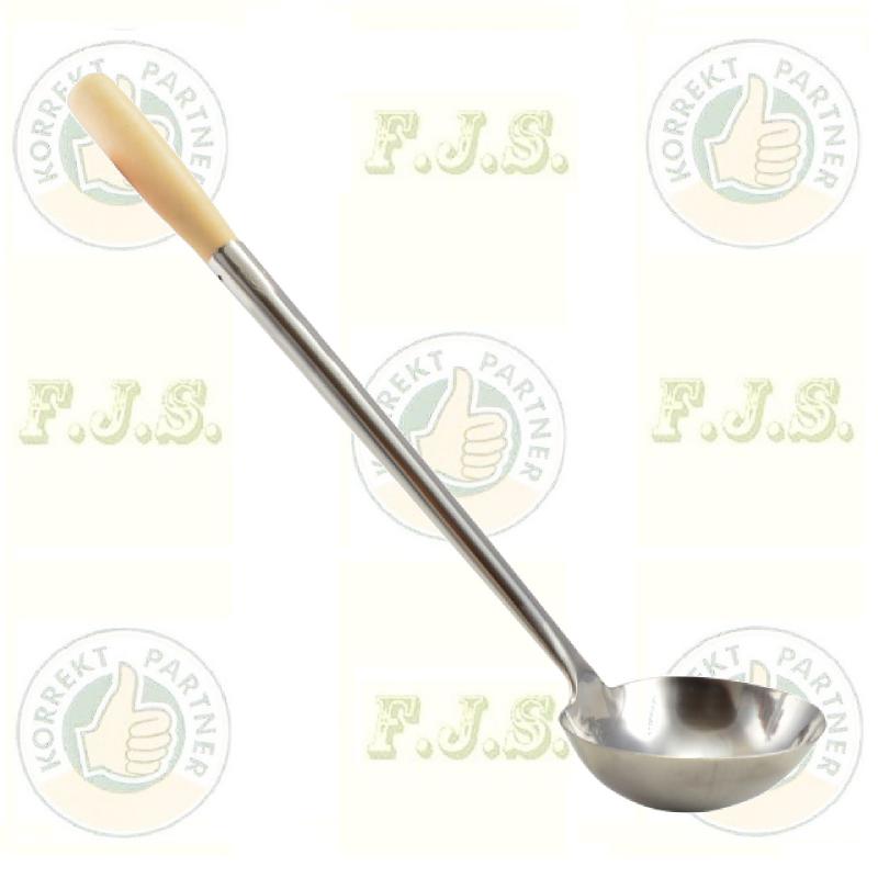 merőkanál fa nyéllel Rozsdamentes acél