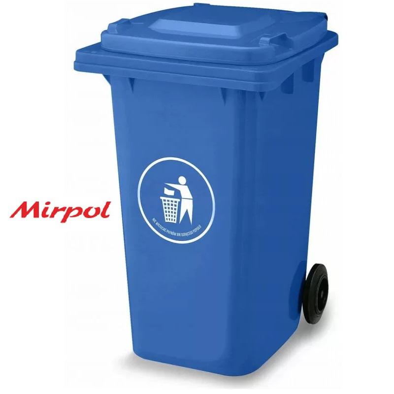 Mirpol Kuka 120l kék kültéri Kerekes háztartási szemetes CE
