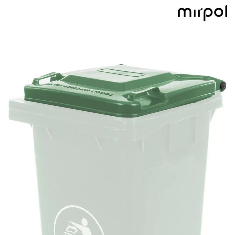 Mirpol Kukafedél 120l zöld háztartási szemetes CE