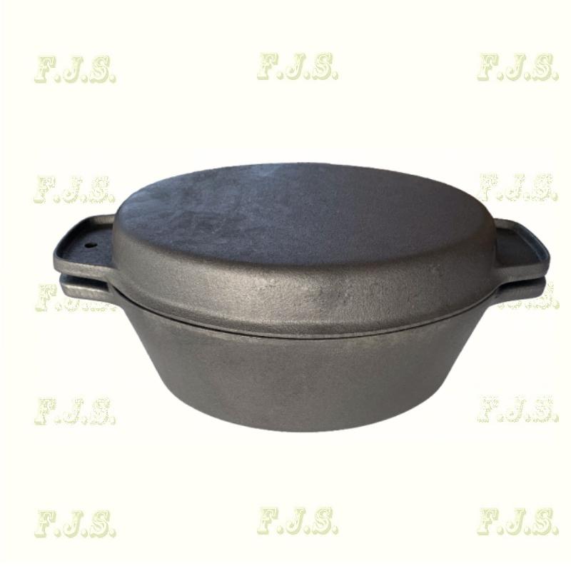 Öntvény ováledény fedővel 225x285x110mm 2,5l és 225x285x45mm 1l Magyar termék