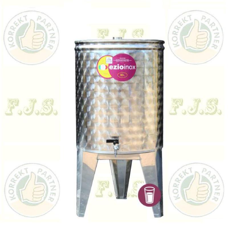 Pálinkatartály inox  60L 1 db 1/2" csappal