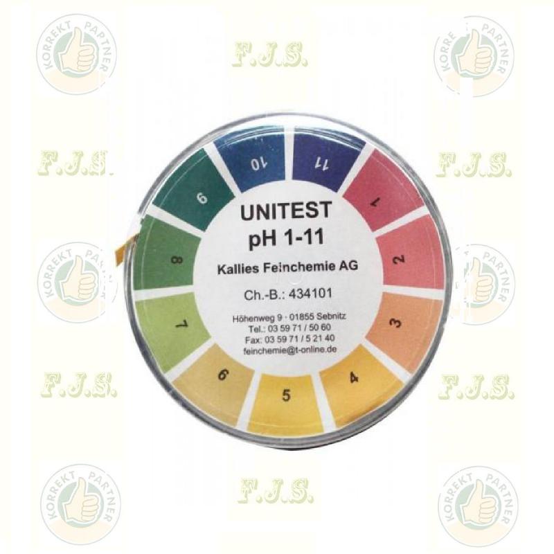 PH mérő Indikátor papír pH1-11 5m/tekercs, Unitest