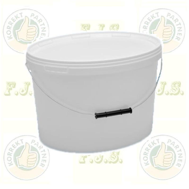 Savanyúságos vödör 18 l ovális, tetővel, fém füllel fehér 18 liter
