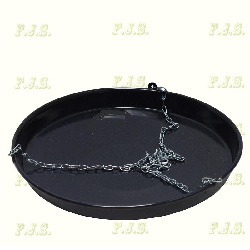 Sütőtárcsa Ø42 cm zománcos, Horganyzott lánccal, Zománcozott flekkensütő