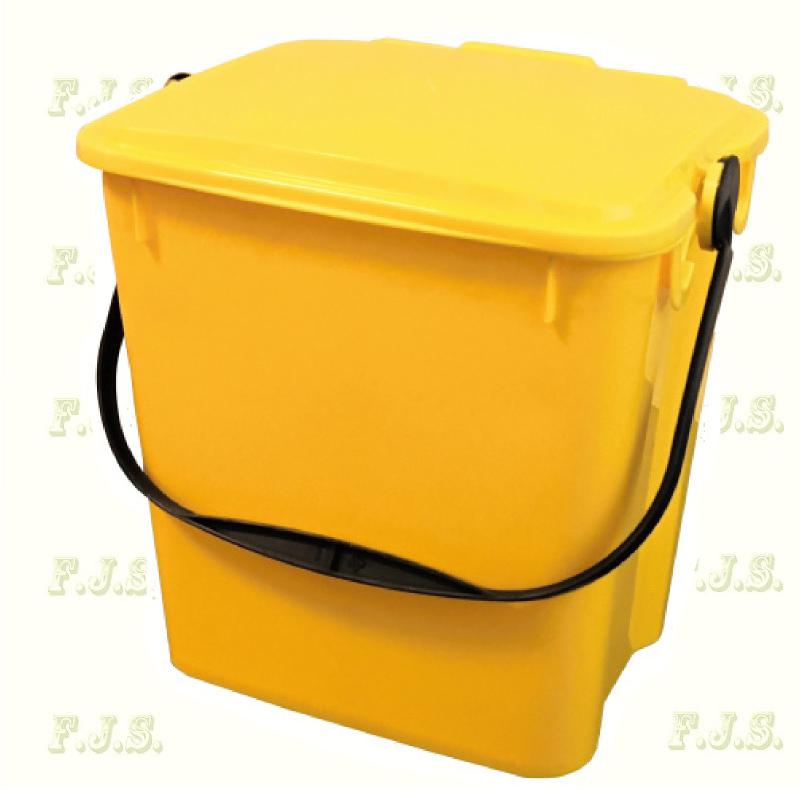 Szelektív Kuka 10 literes sárga fedeles Urba hulladéktároló műanyag, háztartási szemetes