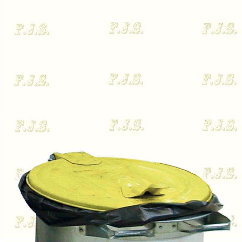 Szelektív műanyag gyűjtő - sárga fedéllel Kuka 110l horganyzott fém hulladéktároló CE 0,8 mm falvastagsággal