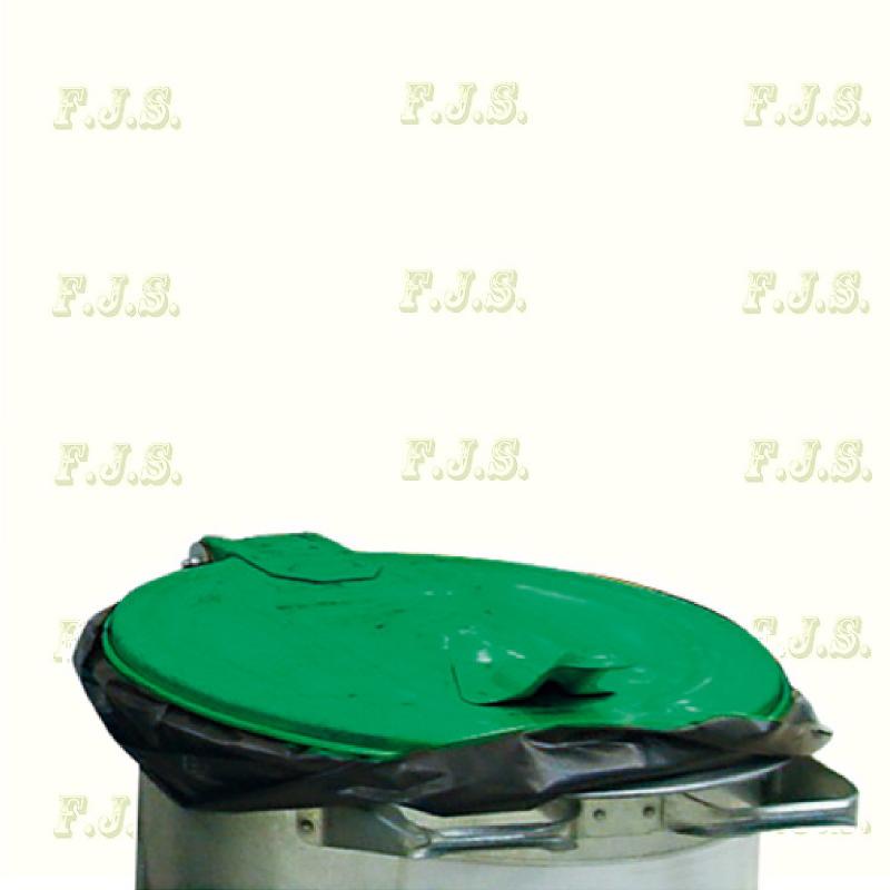 Szelektív üveg gyűjtő - zöld fedéllel Kuka 110 l horganyzott fém hulladéktároló CE 110 liter, 0,8 mm falvastagsággal