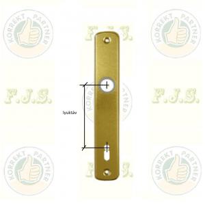 Ajtócím normál kulcsos F2 pezsgőszín 90 mm-es lyuktáv