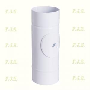 alumínium füstcső Ø100/ 33,3 tisztítónyílással Szinterezett fehér