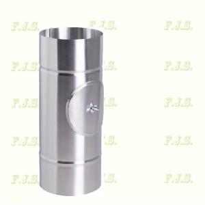 alumínium füstcső Ø120/ 33,3 tisztítónyílással natúr