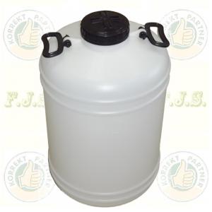 ballon műanyag 50 l /115 bőszájú kétfüles NATÚR 50 liter