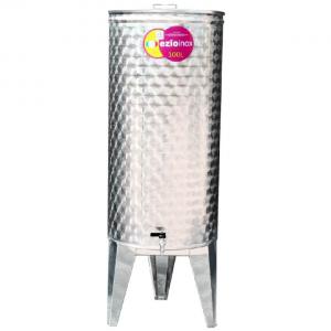 bortartály Inox 100l, EZIO 1 db 1/2" csappal úszófedeles rozsdamentes élelmiszeripari acél hordó