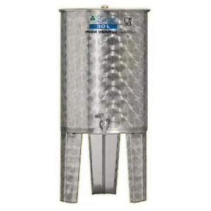 Bortartály inox 30L csappal úszófedeles rozsdamentes élelmiszeripari acél hordó