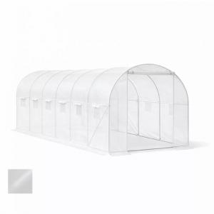 Fóliasátor erősített vázzal átlátszó fóliával 200x300x600 cm 18 m2