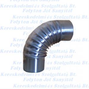 Füstcső alumínium Könyök Ø100/ 90° natúr