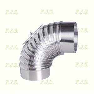 Füstcső alumínium Könyök Ø120/ 90° tisztítónyílással natúr