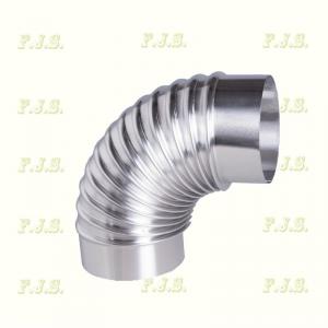 Füstcső alumínium könyök Ø200/90° natúr (egyedi)