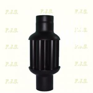 Füstcső Hődob fekete Ø160/ 650mm vastag falú, hőfokozó