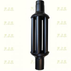 Füstcső Hődob fekete Ø160/1000mm vastag falú, hőfokozó