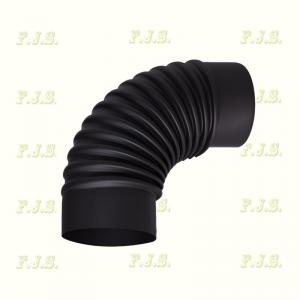 Füstcső könyök Ø120/90° vastag falú 1 mm Fekete acél