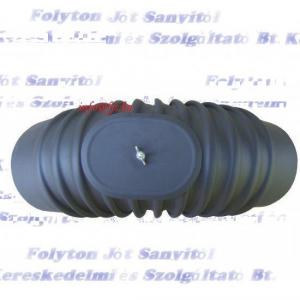 Füstcső Könyök Ø150/90° tisztítónyílással fekete acél