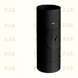 Füstcső Ø150/40 tisztítónyílással fekete acél