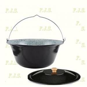 Gulyás bogrács készlet 30l ; zománcozott bogrács + fedő