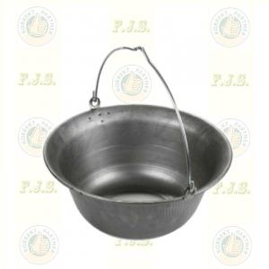 Gulyásbogrács 14l. Csiszolt, natúr-vas, gulyás bogrács