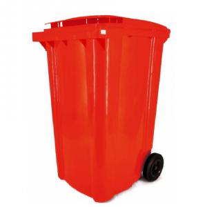 Háztartási kuka 240 L piros kerekes CE