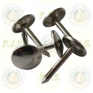 Kárpitosszeg nikkelezett Hossza: 15 mm, fej átmérő: 8,5 mm