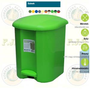 kuka Hulladékgyűjtő 17l fedeles, pedálos