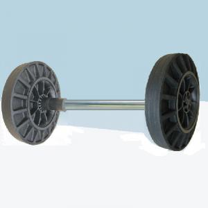 kuka kerék 2db + 80l horganyzott tengely kerekes háztartási szemetes kukához