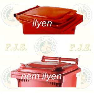 Kukafedél 120l piros háztartási szemetes CE