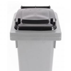 Kukafedél 80l fekete Háztartási kültéri kerekes szemetes